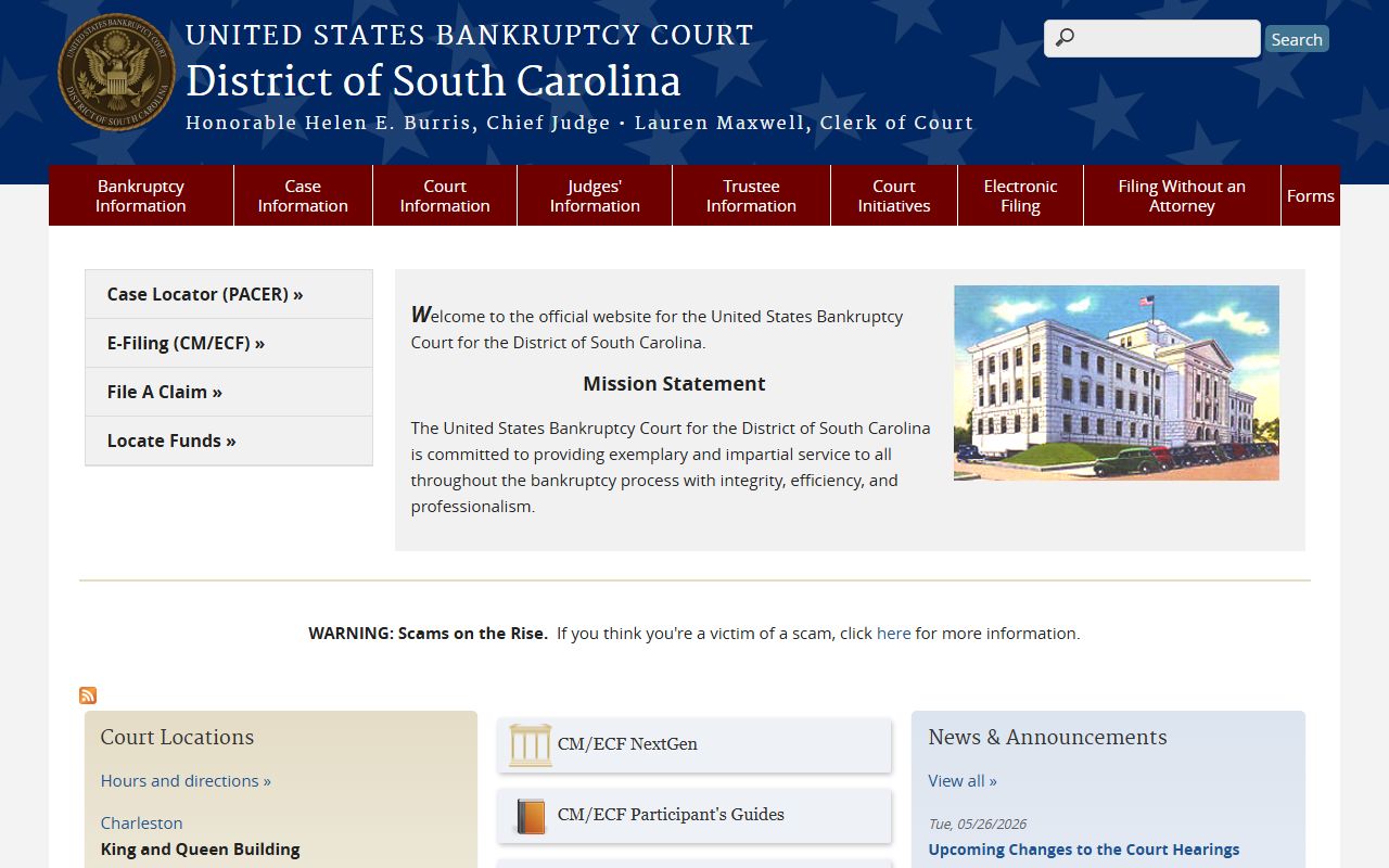 Spartanburg County Circuit Court records bankruptcy court separation